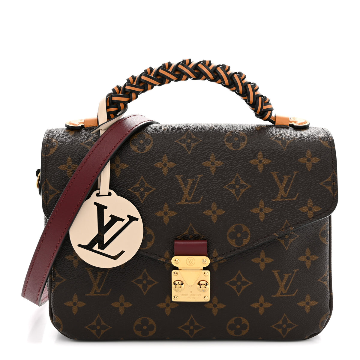 Louis Vuitton Monogram Braided Pochette Metis Safran 1 of 10