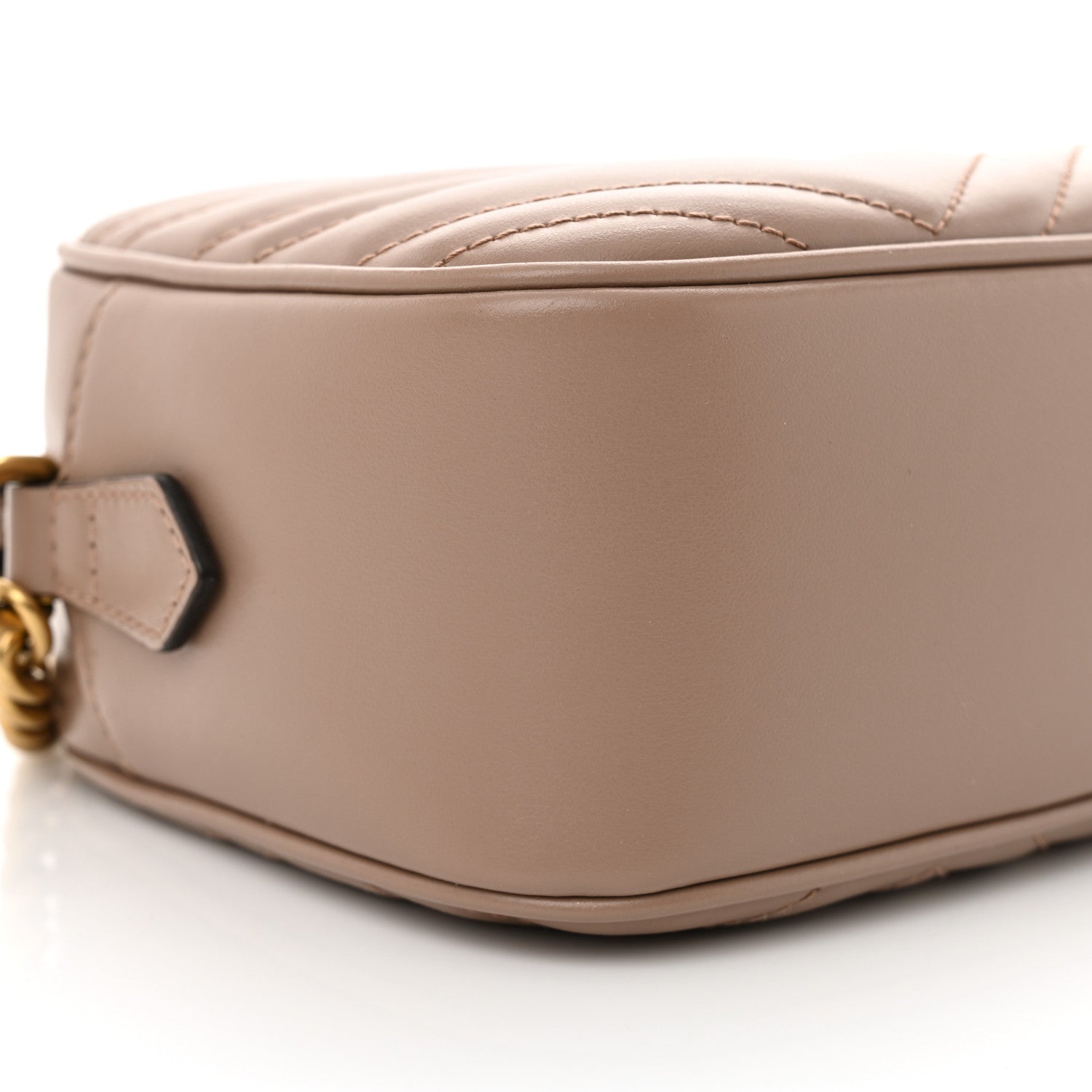 Gucci Calfskin Matelasse Small GG Marmont Chain Shoulder Bag Porcelain Rose 9 of 11