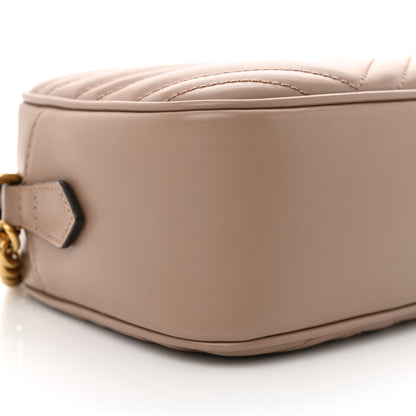 Gucci Calfskin Matelasse Small GG Marmont Chain Shoulder Bag Porcelain Rose 9 of 11