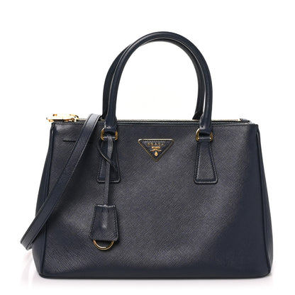 Prada Saffiano Medium Galleria Double Zip Tote Baltico 1 of 8