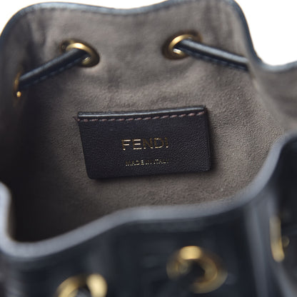 Fendi Vitello Liberty F is Fendi FF 1974 Embossed Mini Mon Tresor Bucket Bag Black 6 of 10