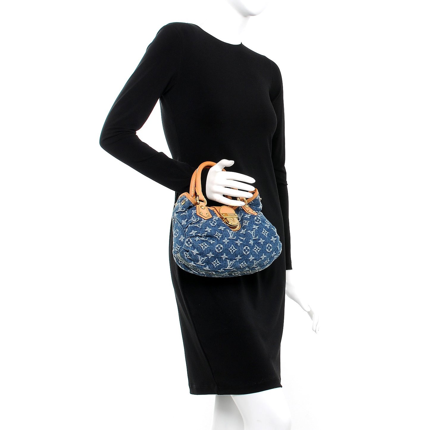 Monogram Denim Pleaty Blue