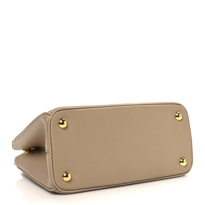 Prada Saffiano Lux Mini Galleria Double Zip Tote Sabbia 4 of 10