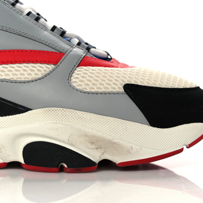 Christian Dior Technical Mesh Calfskin Mens B22 Sneakers 45 Red Blue Grey 11 of 14