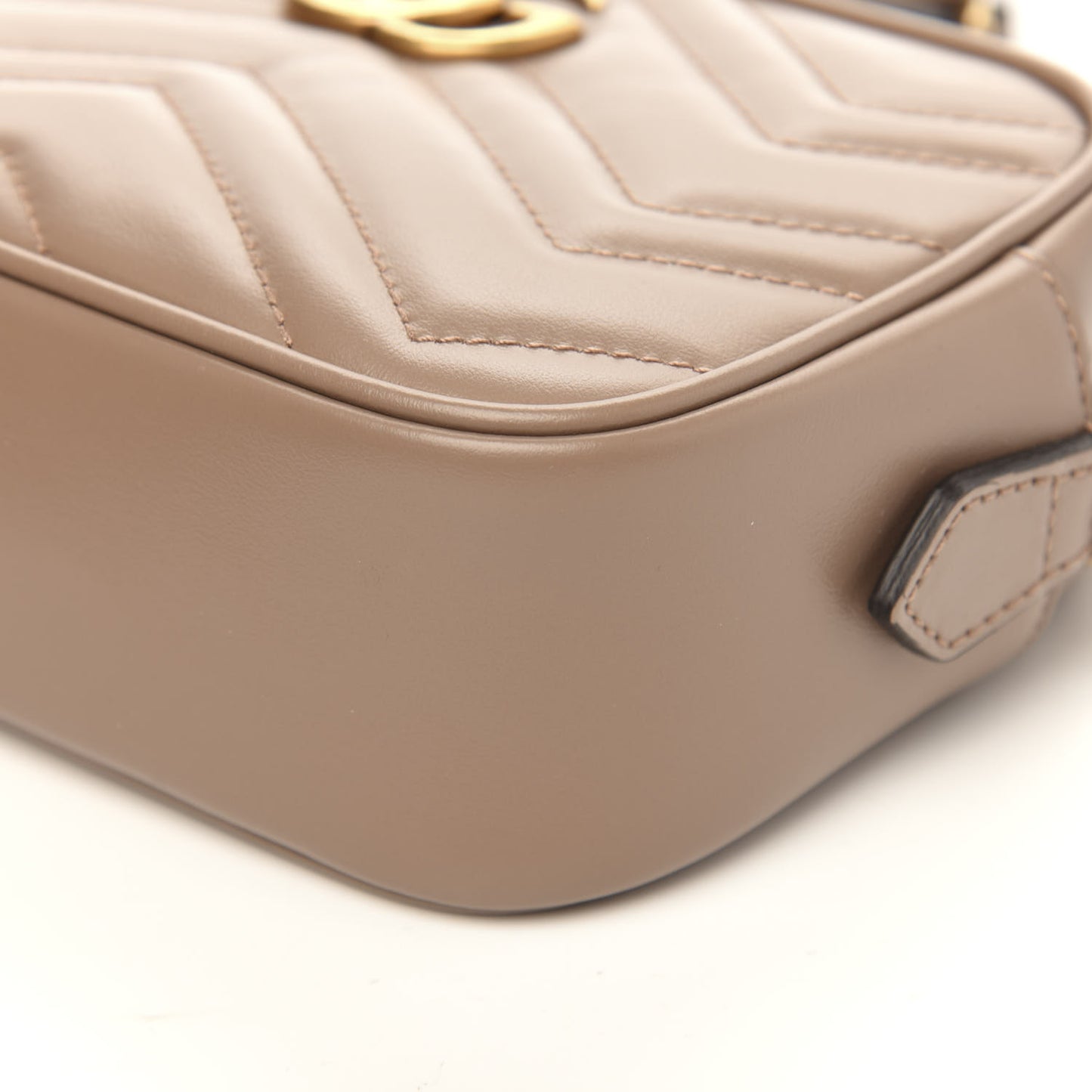 Calfskin Matelasse Mini GG Marmont Chain Shoulder Bag Porcelain Rose