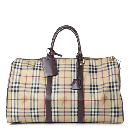 Burberry Haymarket Check Duffle Bag Brown 1 of 17