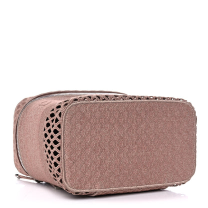Christian Dior Mesh Embroidered Diortravel Vanity Case Clay 4 of 14