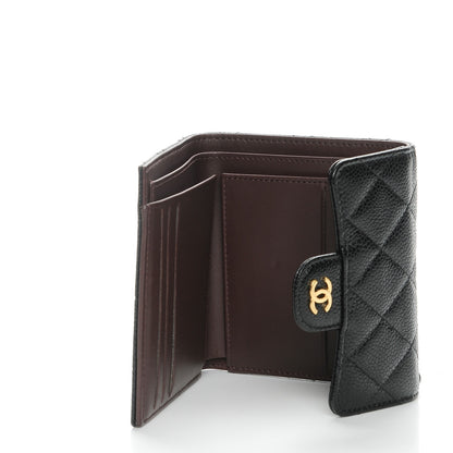 Chanel Caviar Quilted Compact Flap Wallet Black 5 of 8