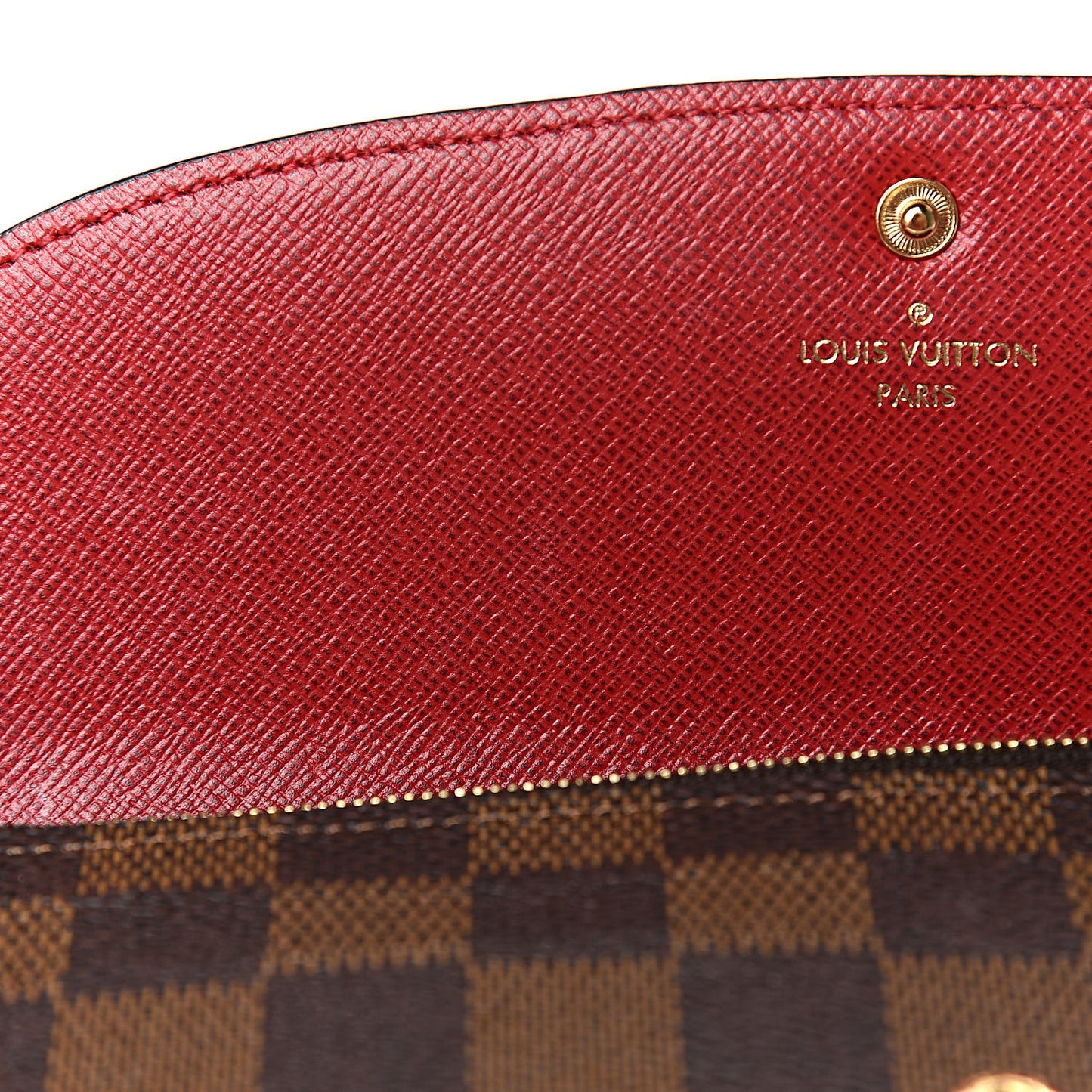 Damier Ebene Emilie Wallet Red