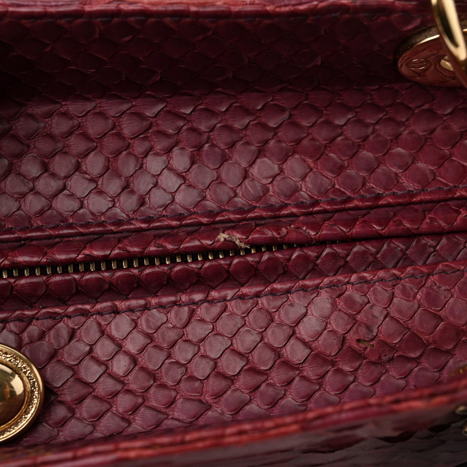 Christian Dior Snakeskin Medium Lady Dior Purple 11 of 11