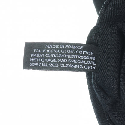 Hermes Herringbone Cotton and Leather Valparaiso Black 7 of 8
