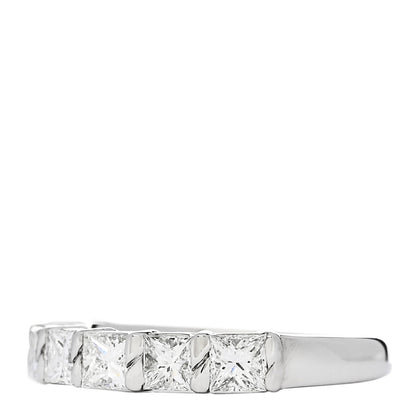 Parker & West by FASHIONPHILE Platinum Diamond 1.00ct Princess Cut Half Eternity Band Ring 49 4.75 3 of 10