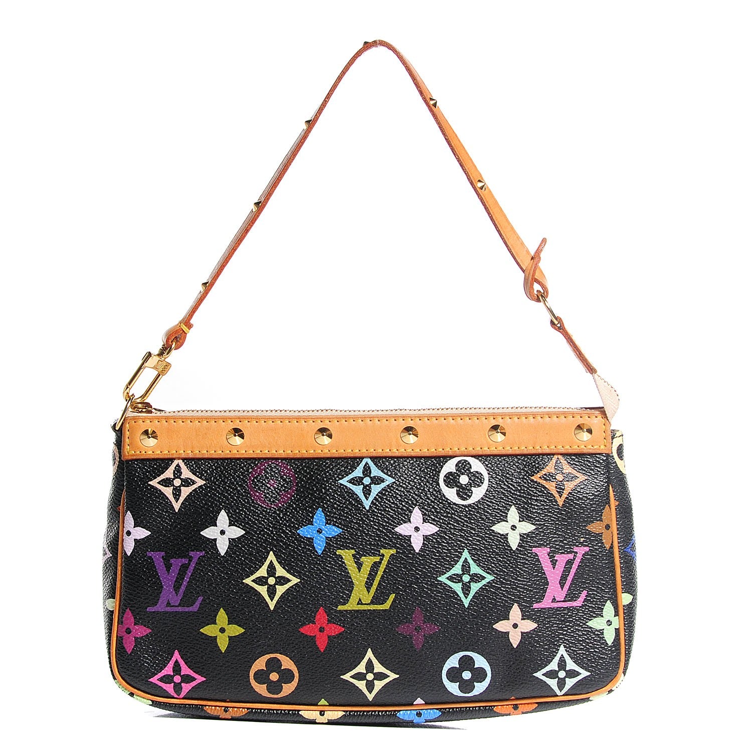 Louis Vuitton Monogram Multicolor Pochette Accessories Black 1 of 7