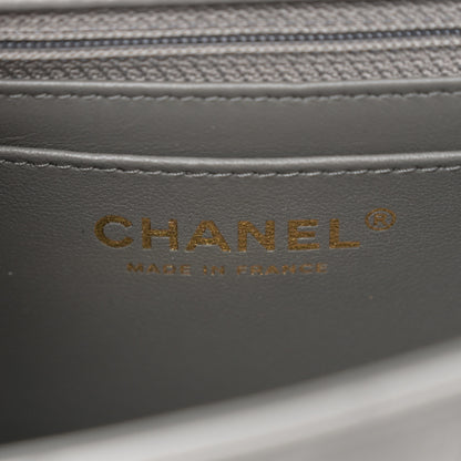 Chanel Lambskin Quilted Mini Rectangular Flap Dark Grey 6 of 11