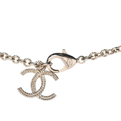 Chanel Enamel CC Necklace Gold Pink White 5 of 6