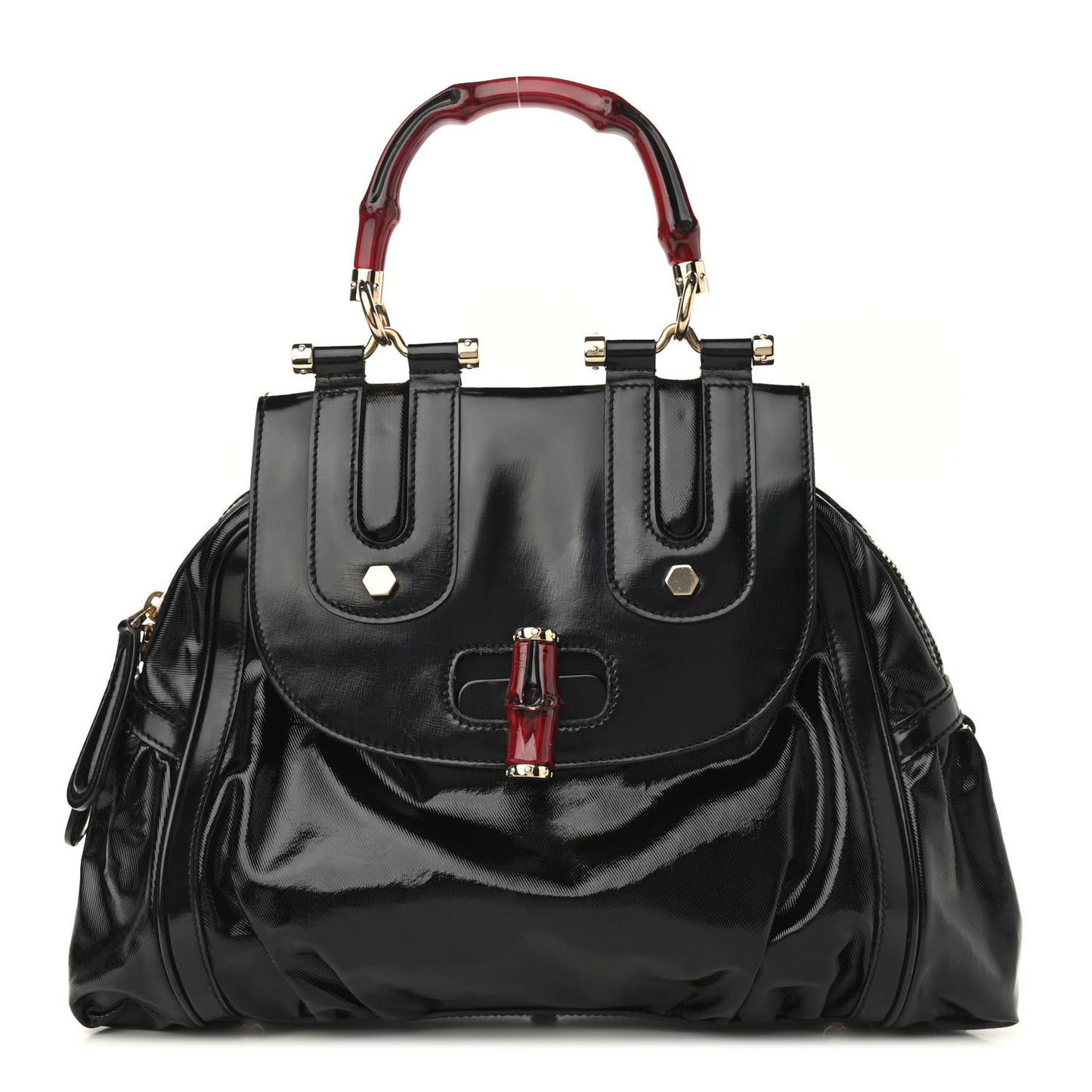 Dialux Pop Bamboo Top Handle Tote Black