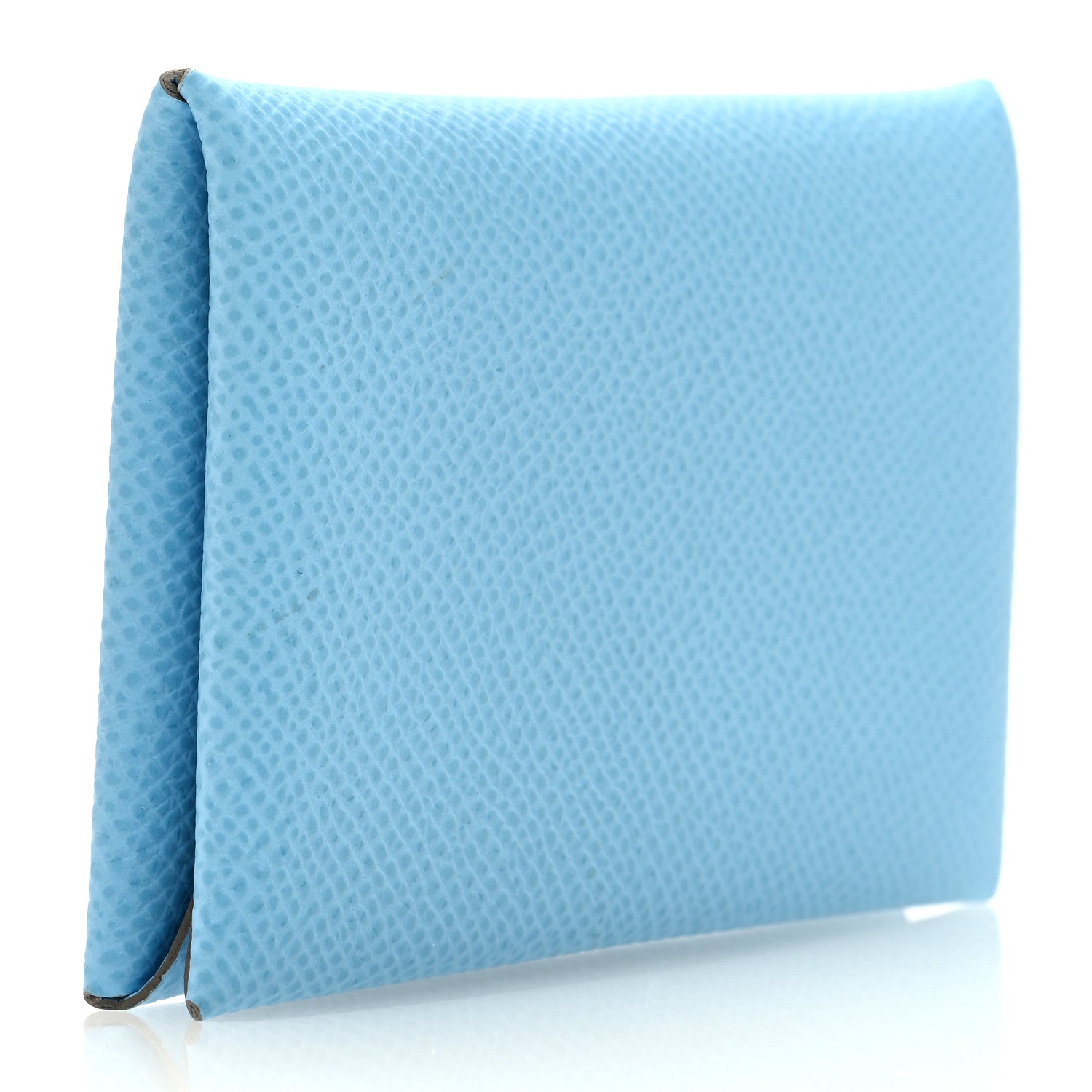 Hermes Epsom Calvi Card Case Celeste 3 of 7