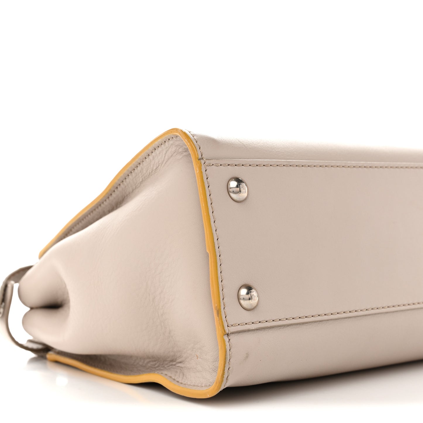 Vitello Seta Burro Medium Peekaboo Iconic Satchel Grigio Polvere Mattone
