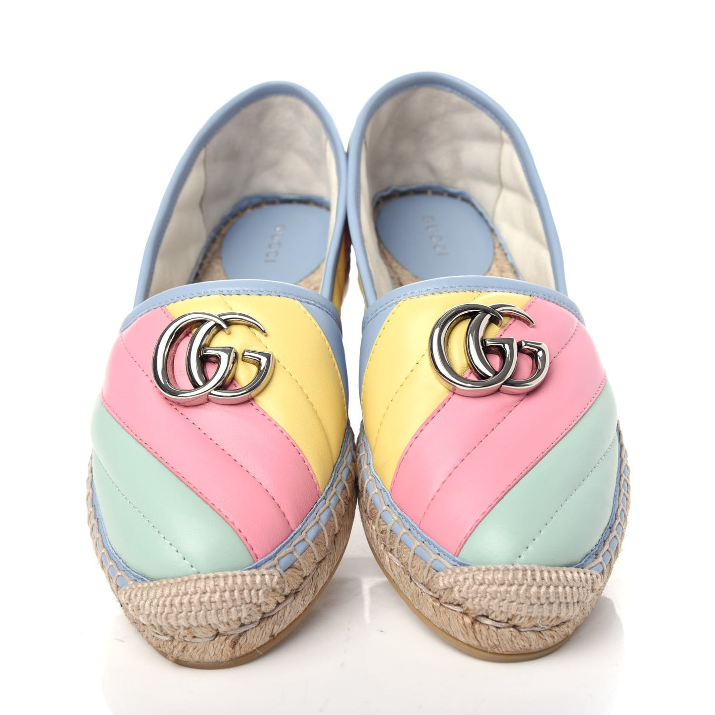Nappa Matelasse Diagonal GG Marmont Espadrilles 36 Multicolor Pastel