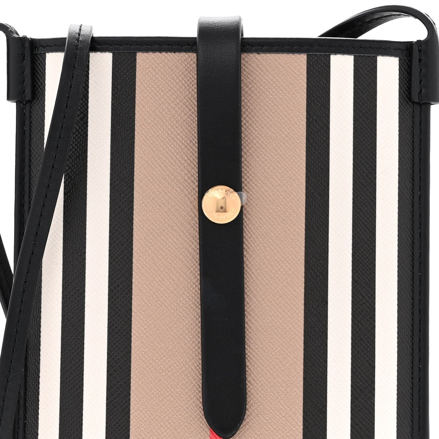 Burberry E-Canvas Calfskin Icon Stripe Anne Phone Case With Strap Archive Beige 9 of 12