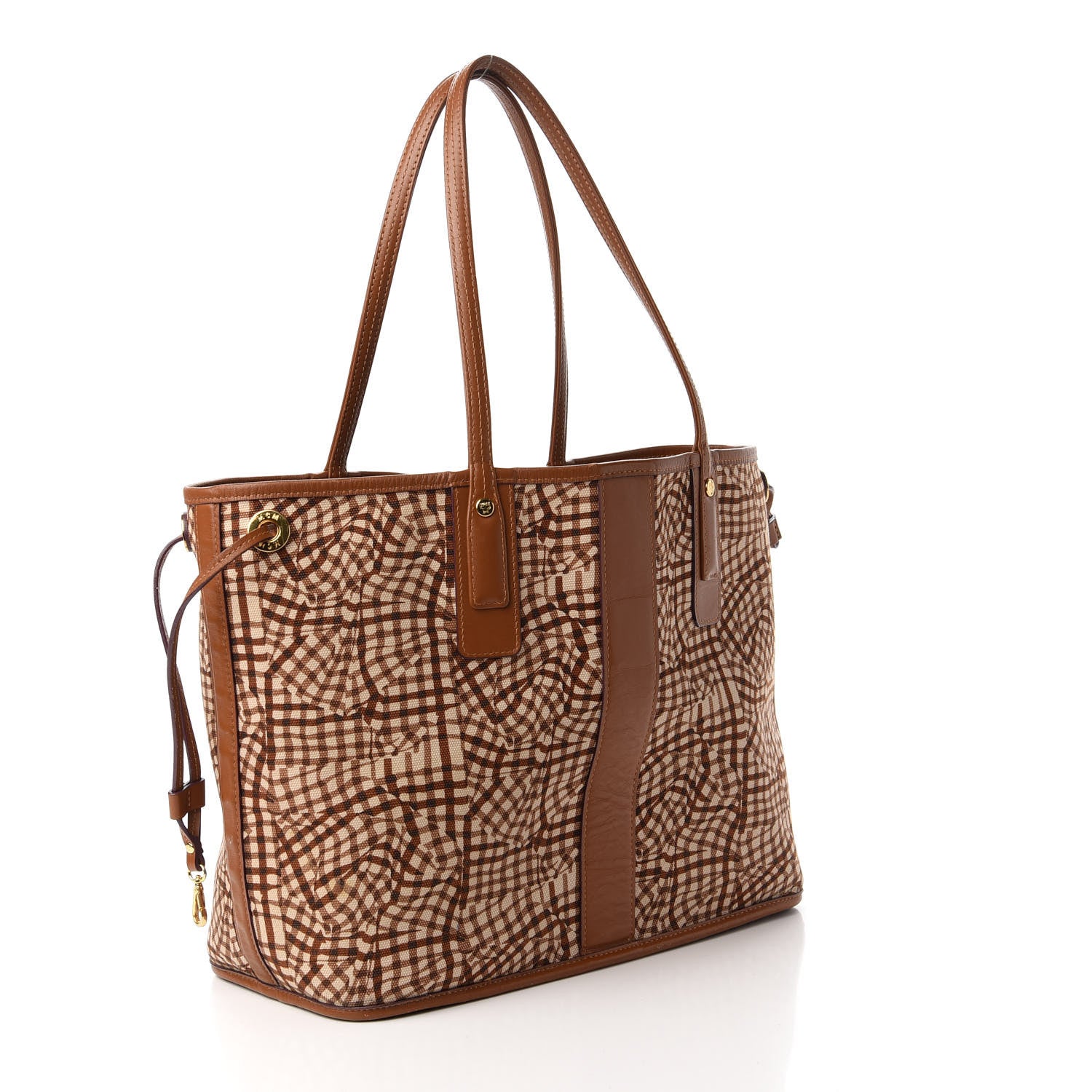 MCM Visetos Medium Liz Reversible Shopper Tote Cognac 10 of 15