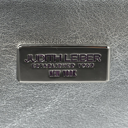 Judith Leiber Crystal Bespoke Slim Slide Clutch Black Silver 6 of 8
