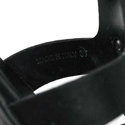 Prada Foam Rubber Triangle Logo Monolith 55mm Cage Sandals 38 Black 8 of 8