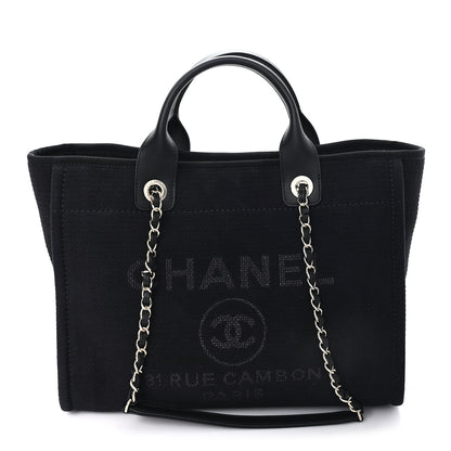 Chanel Mixed Fibers Small Deauville Tote Black 1 of 11