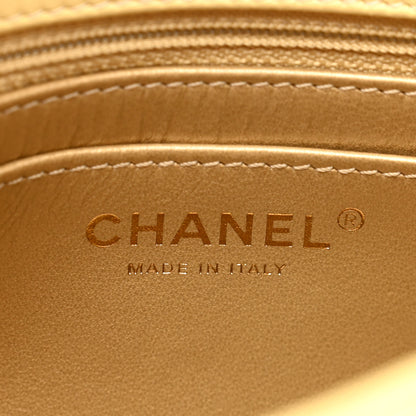 Chanel Lambskin Quilted Mini Pearl Crush Flap Yellow 7 of 12