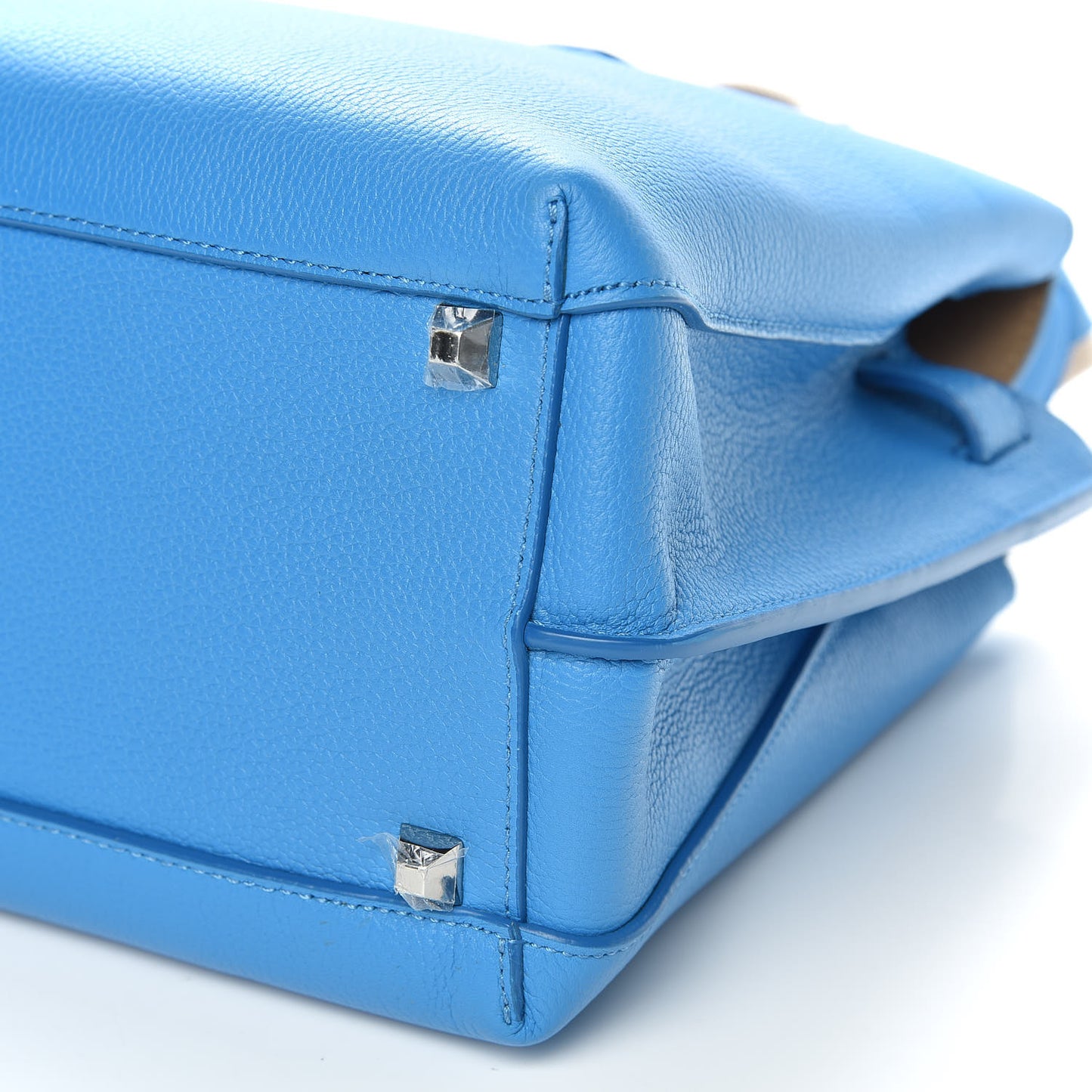 Grained Calfskin Medium Milla Tote Tile Blue