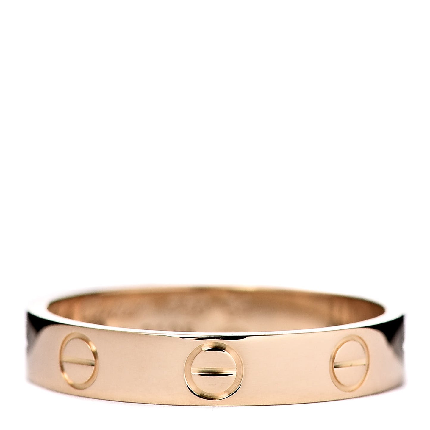 18K Yellow Gold 3.5mm LOVE Wedding Band Ring 54 6.75