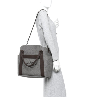 Hermes Felt Sac De Pansage Groom Bag Acier 2 of 10