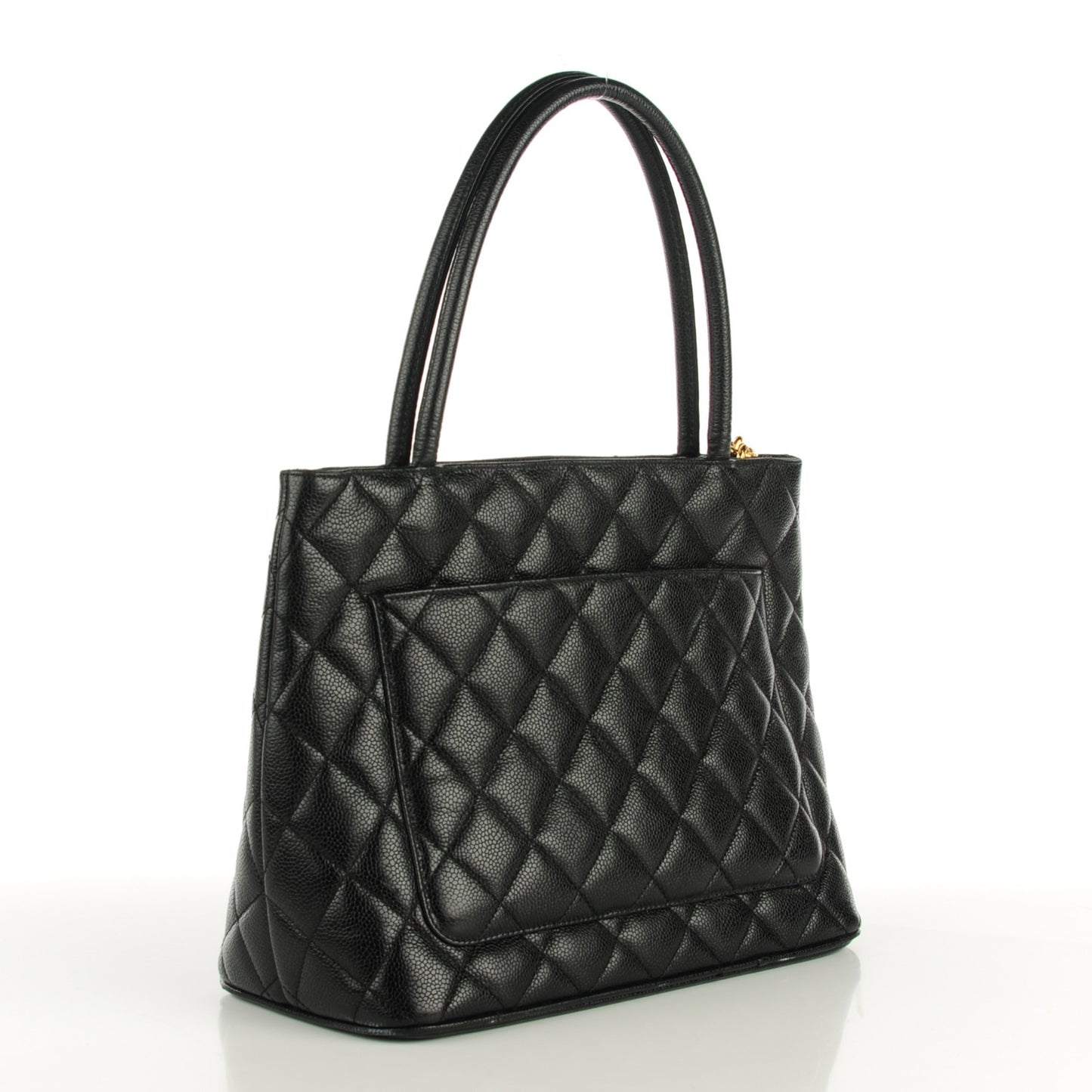 Caviar Quilted Medallion Tote Black