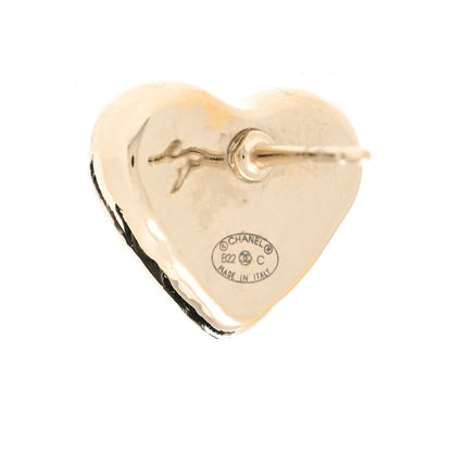 Chanel CC Heart Earrings Gold 5 of 6