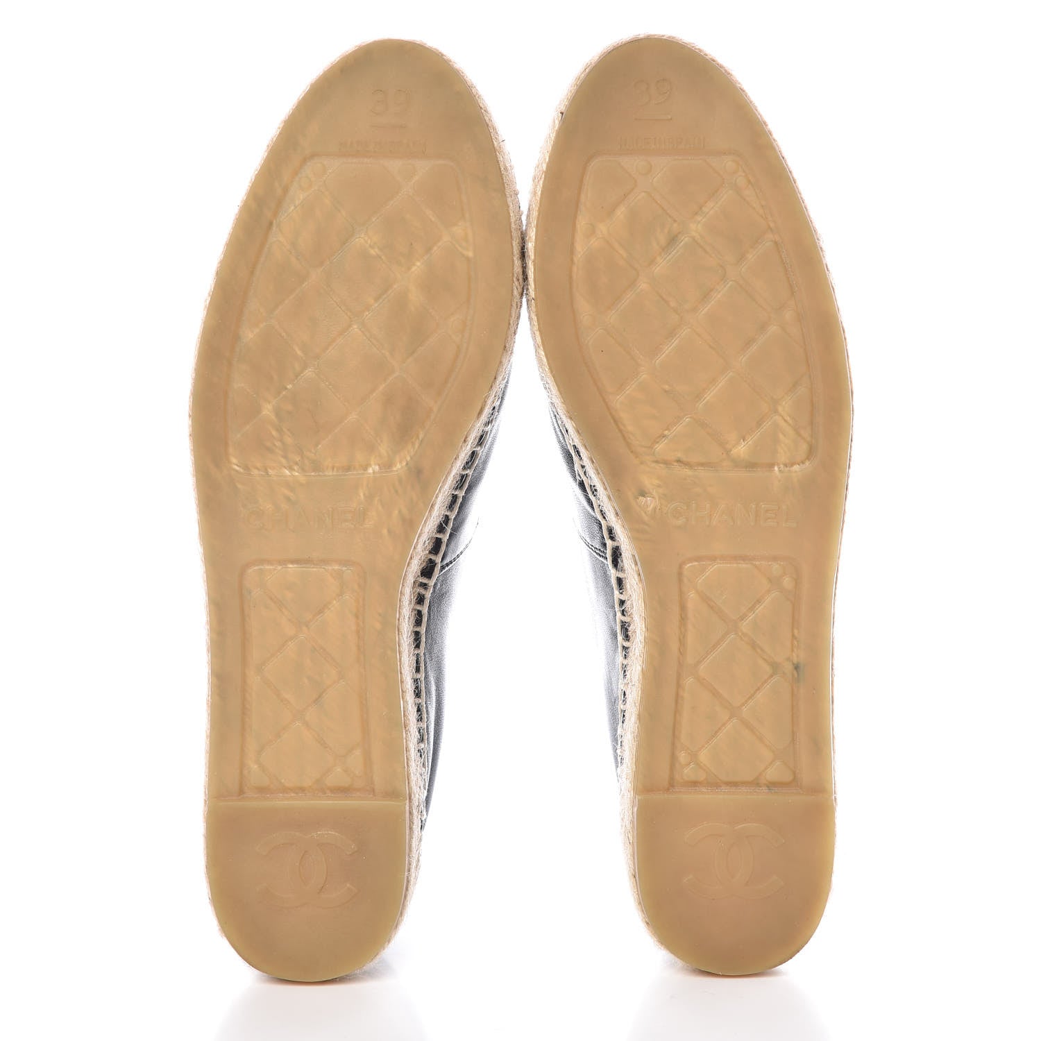 Chanel Lambskin CC Espadrilles 39 Black 5 of 10