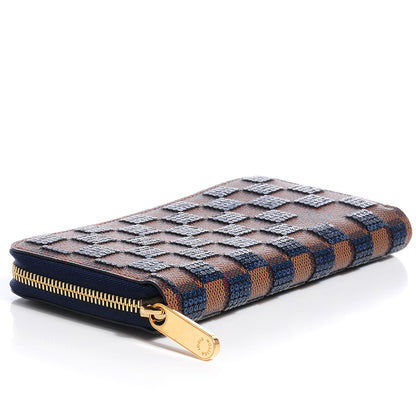 Louis Vuitton Damier Paillettes Zippy Wallet Blue 4 of 9