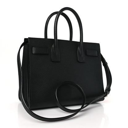 Saint Laurent Grained Calfskin Baby Sac De Jour Black 4 of 9