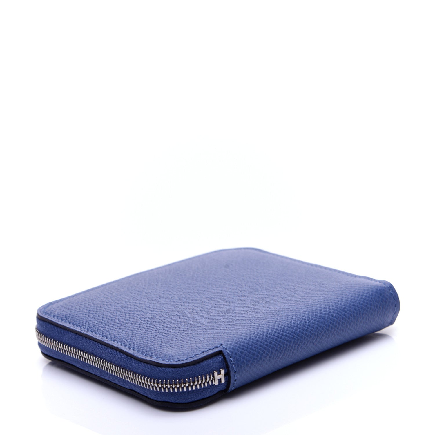 Hermes Epsom Silk'In Compact Wallet Bleu Brighton 4 of 12