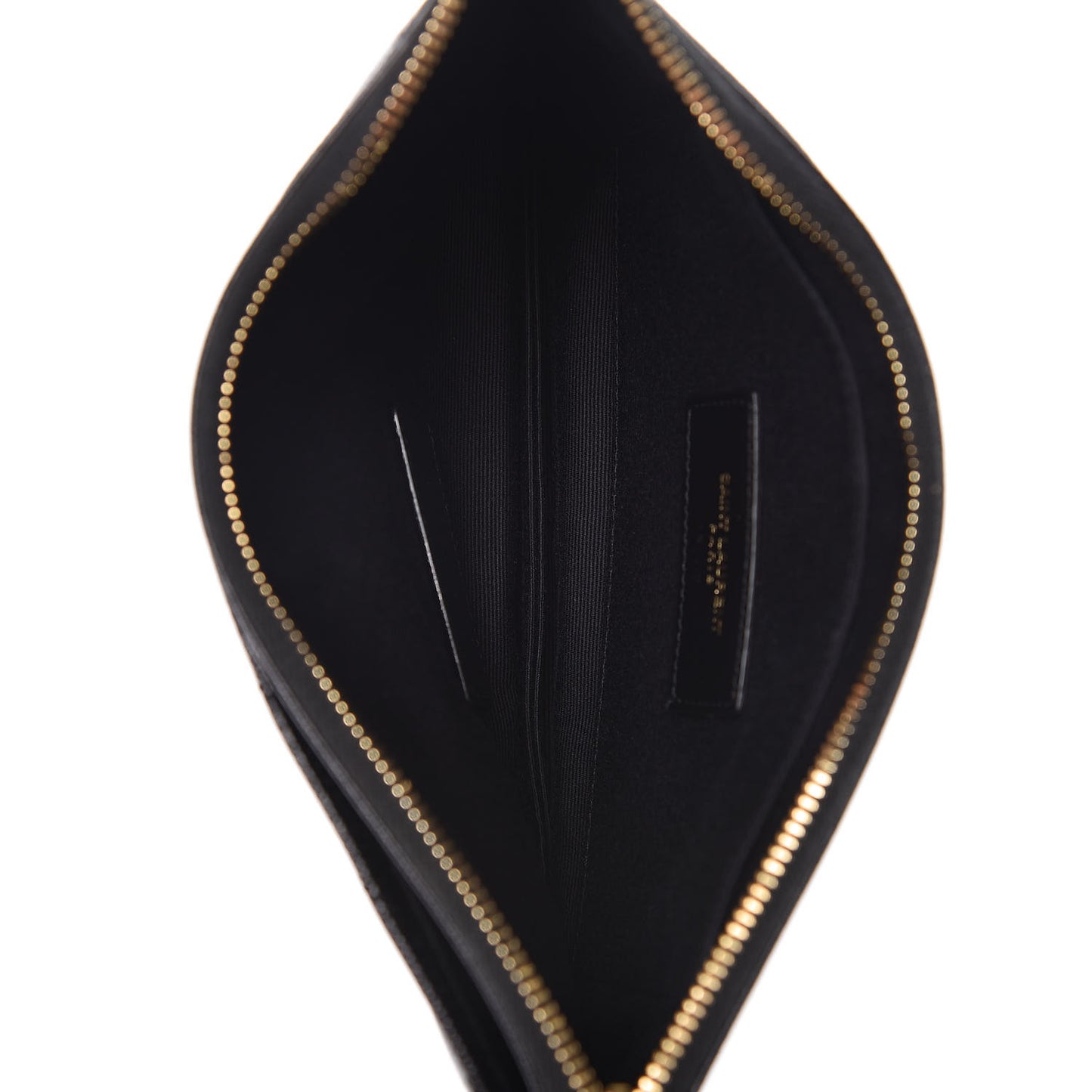 Grain De Poudre Chevron Monogram Bill Pouch Black