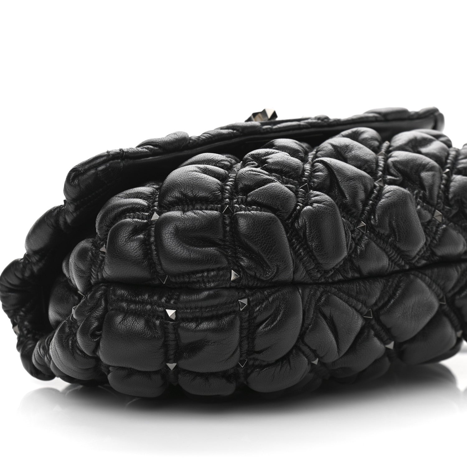 Valentino Garavani Nappa Medium Spikeme Shoulder Bag Black 8 of 9