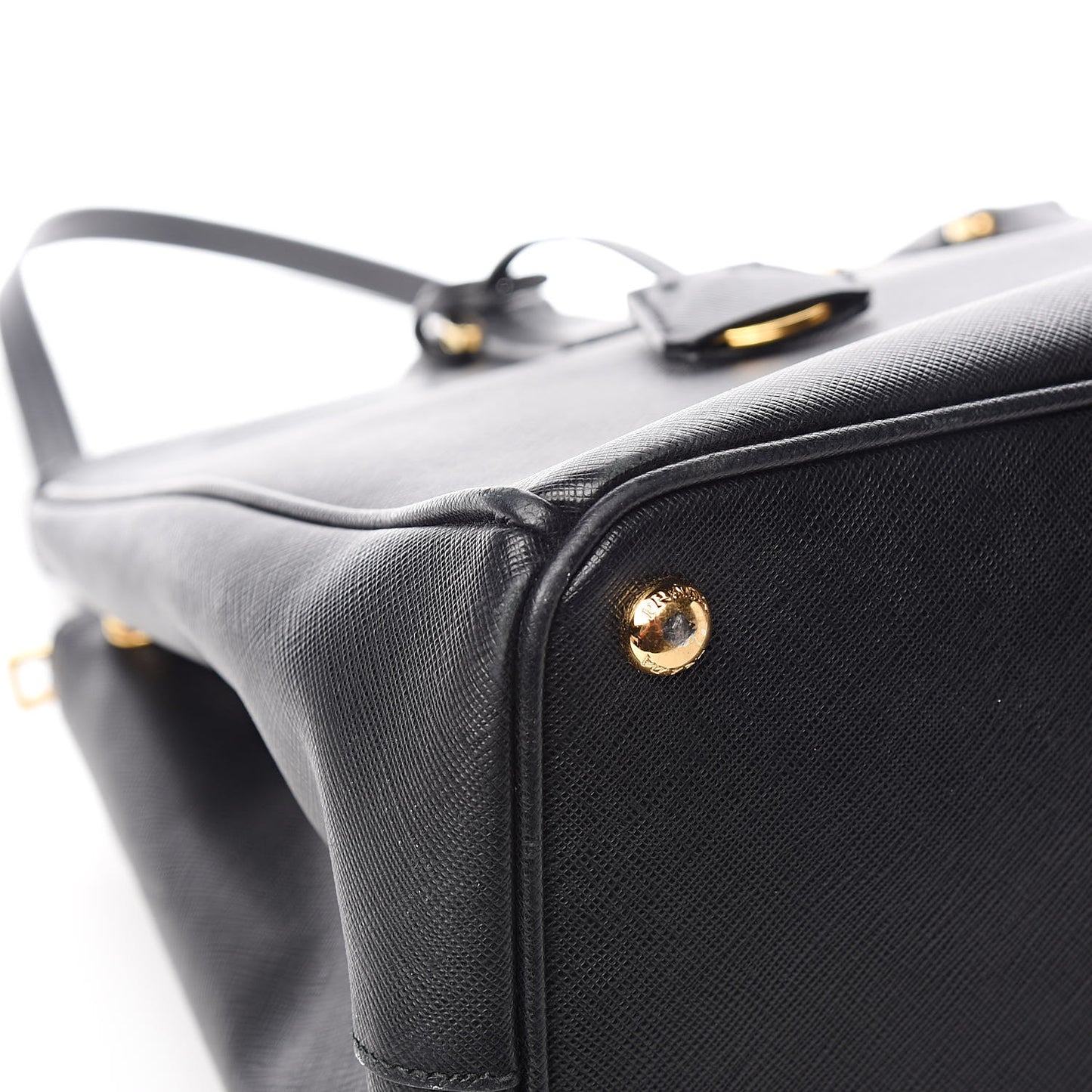 Saffiano Large Galleria Double Zip Tote Black
