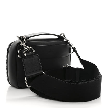 Valentino Garavani Calfskin Lacquered Vlogo Crossbody Bag Black 3 of 9