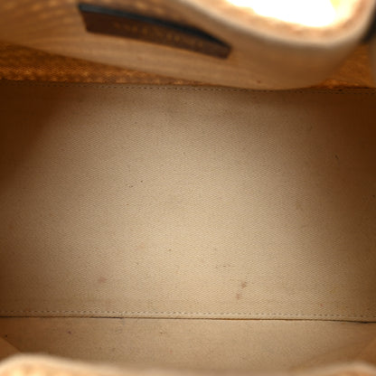 Valentino Garavani Raffia Grained Calfskin Small Rockstud Vlogo Tote Naturale 5 of 14