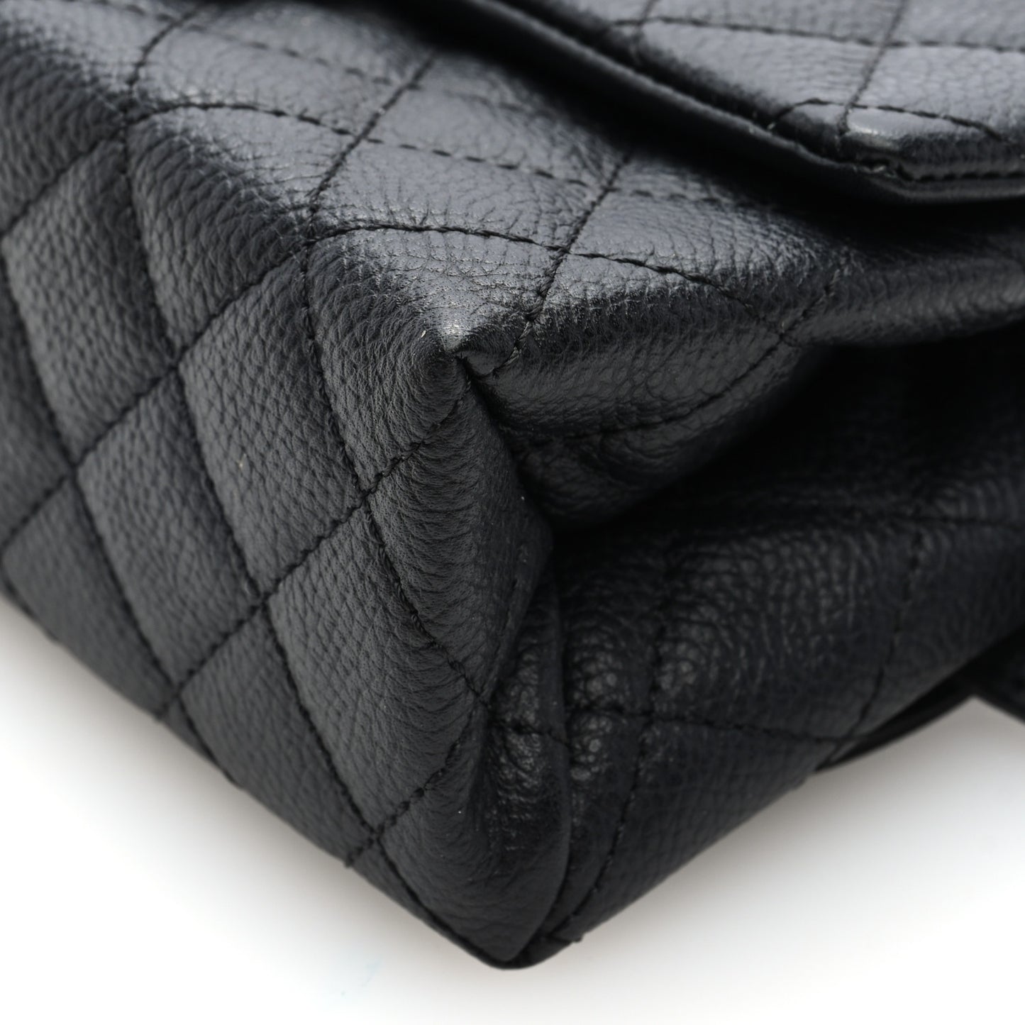 Grained Calfskin Quilted 2.55 Reissue Flap Belt Bag Clutch  Black