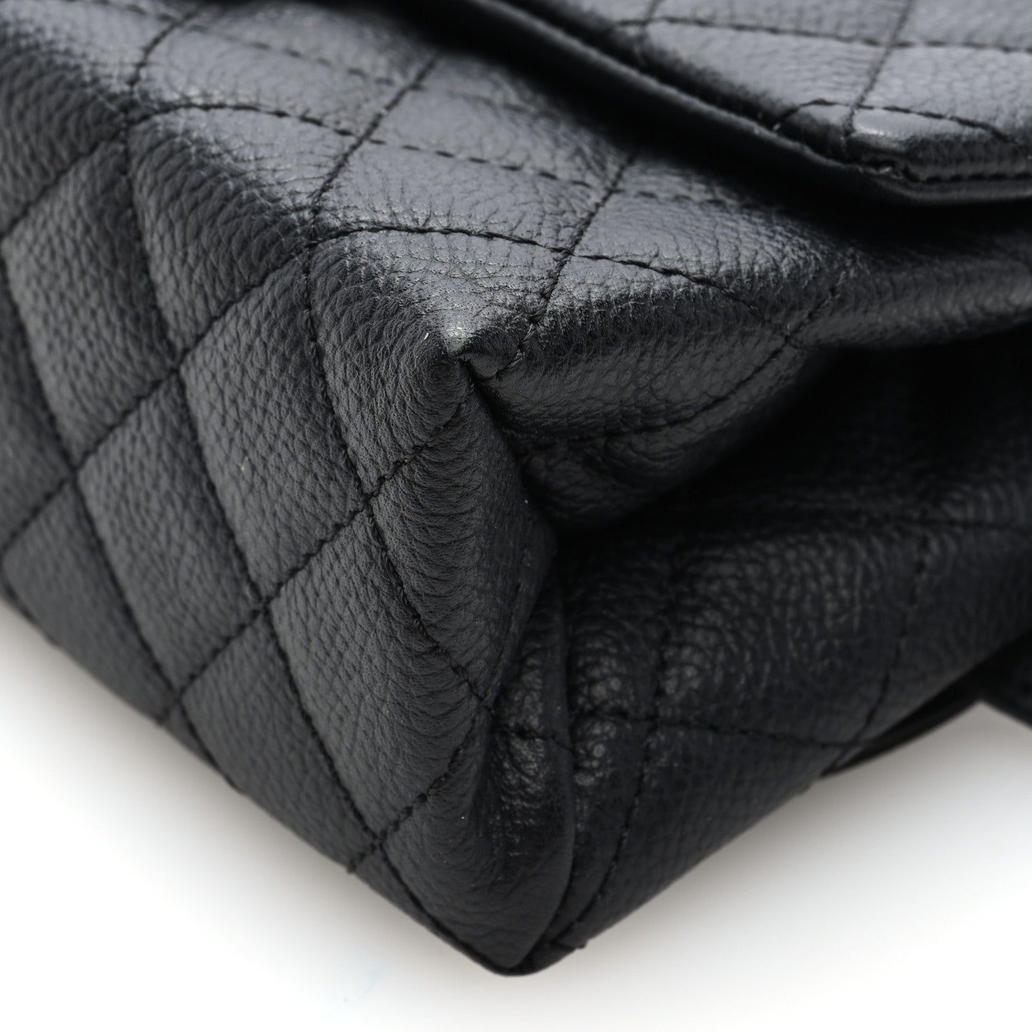 Chanel Grained Calfskin Quilted 2.55 Reissue Flap Belt Bag Clutch  Black 10 of 10