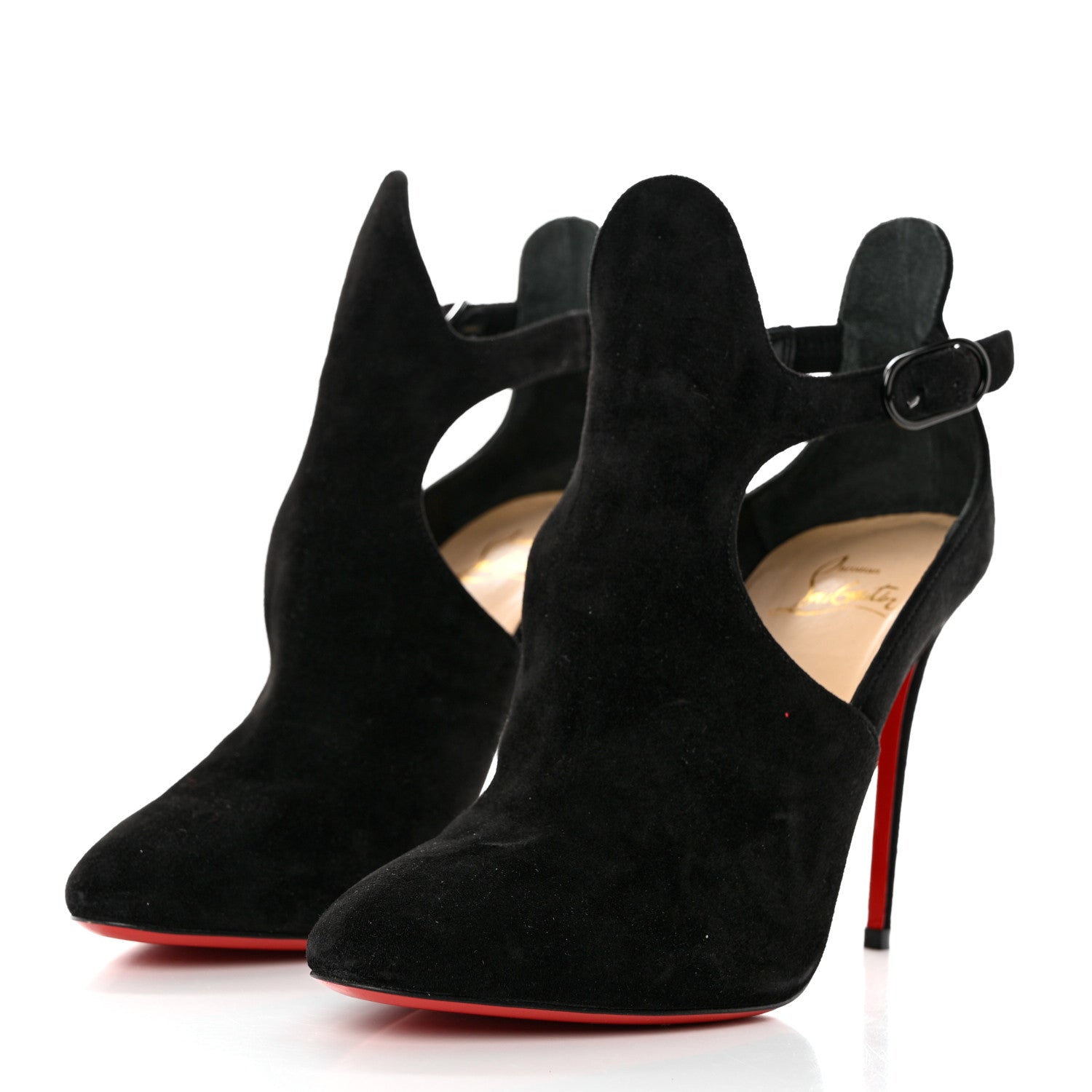 Christian Louboutin Veau Velours Canadada 100 Booties 36.5 Black 3 of 8
