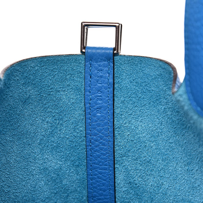 Hermes Taurillon Clemence Picotin Lock 22 MM Bleu Zanzibar 7 of 12