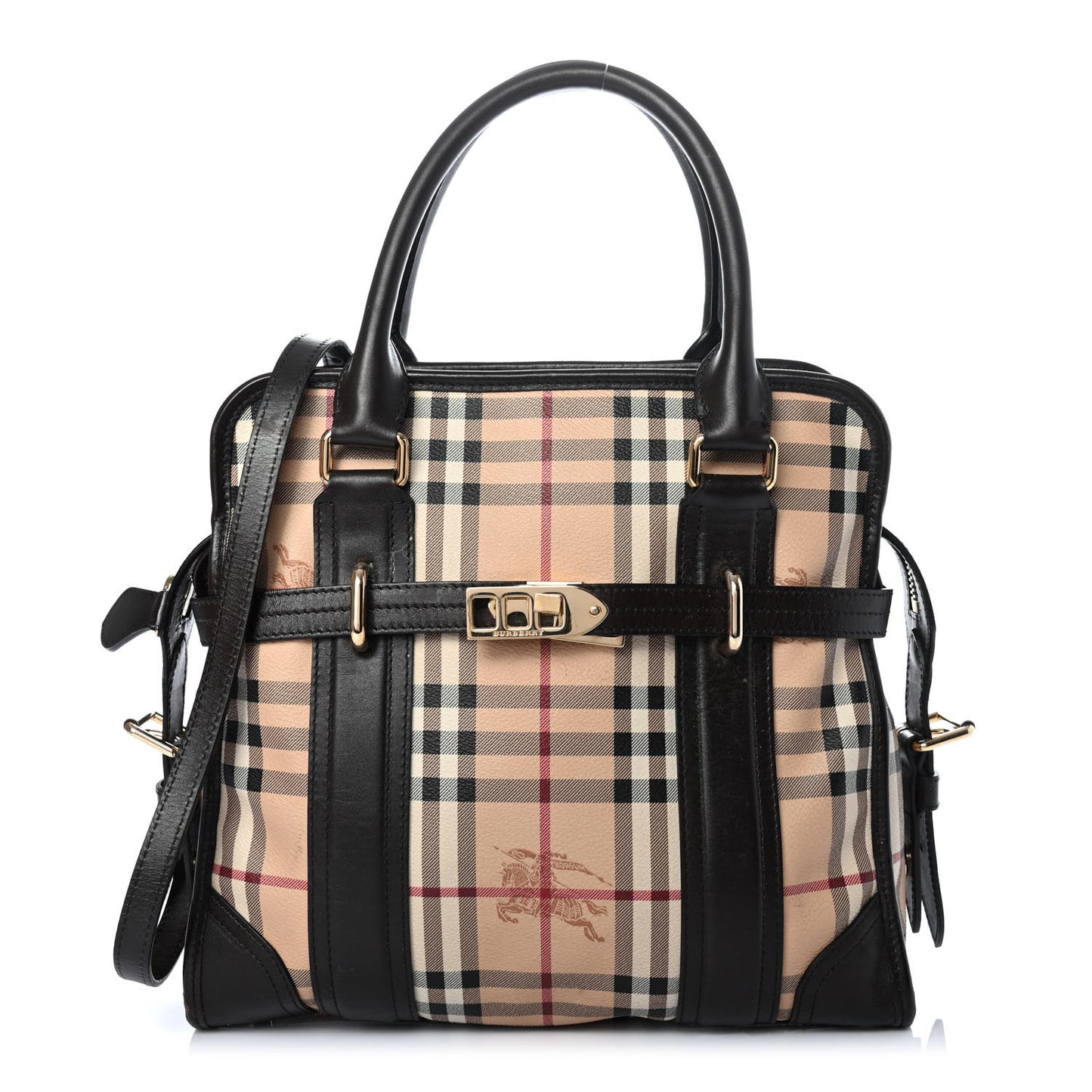 Haymarket Check Minford Portrait Tote Chocolate