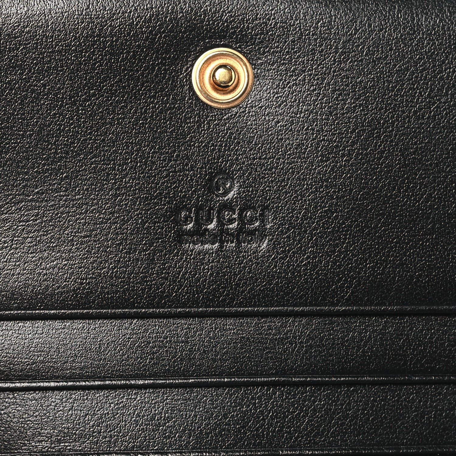 Gucci Boarded Plutone Calfskin Horsebit 1955 Card Case Wallet Black 6 of 7