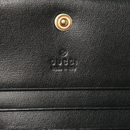 Gucci Boarded Plutone Calfskin Horsebit 1955 Card Case Wallet Black 6 of 7